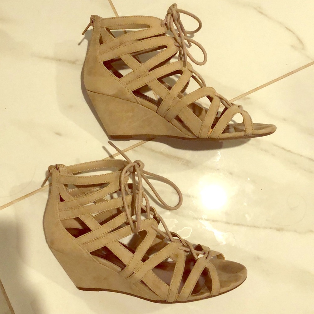 Strappy Low Wedge Sandals